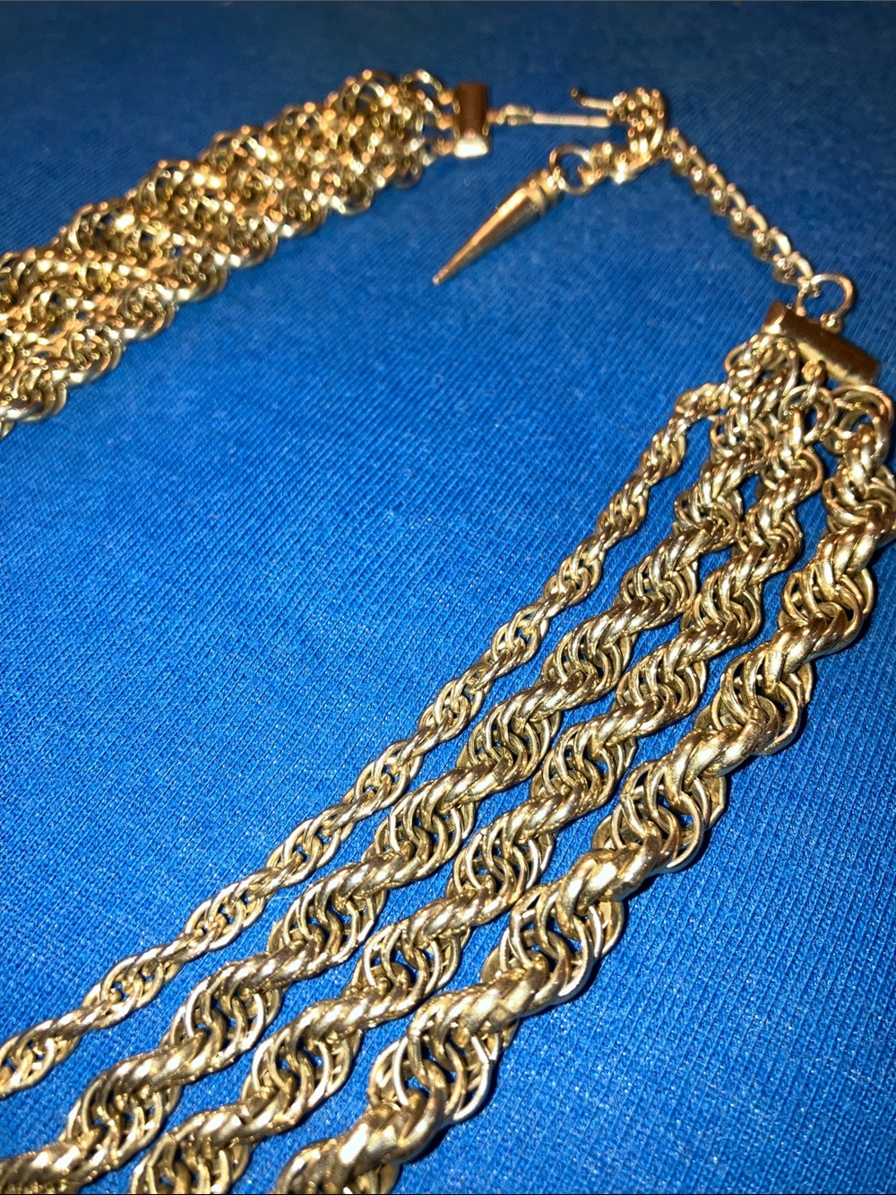 Gold-Tone Multi-Strand Rope Necklace - Unbranded - Picture 3 of 4